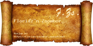 Florián Zsombor névjegykártya