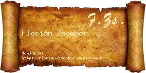 Florián Zsombor névjegykártya